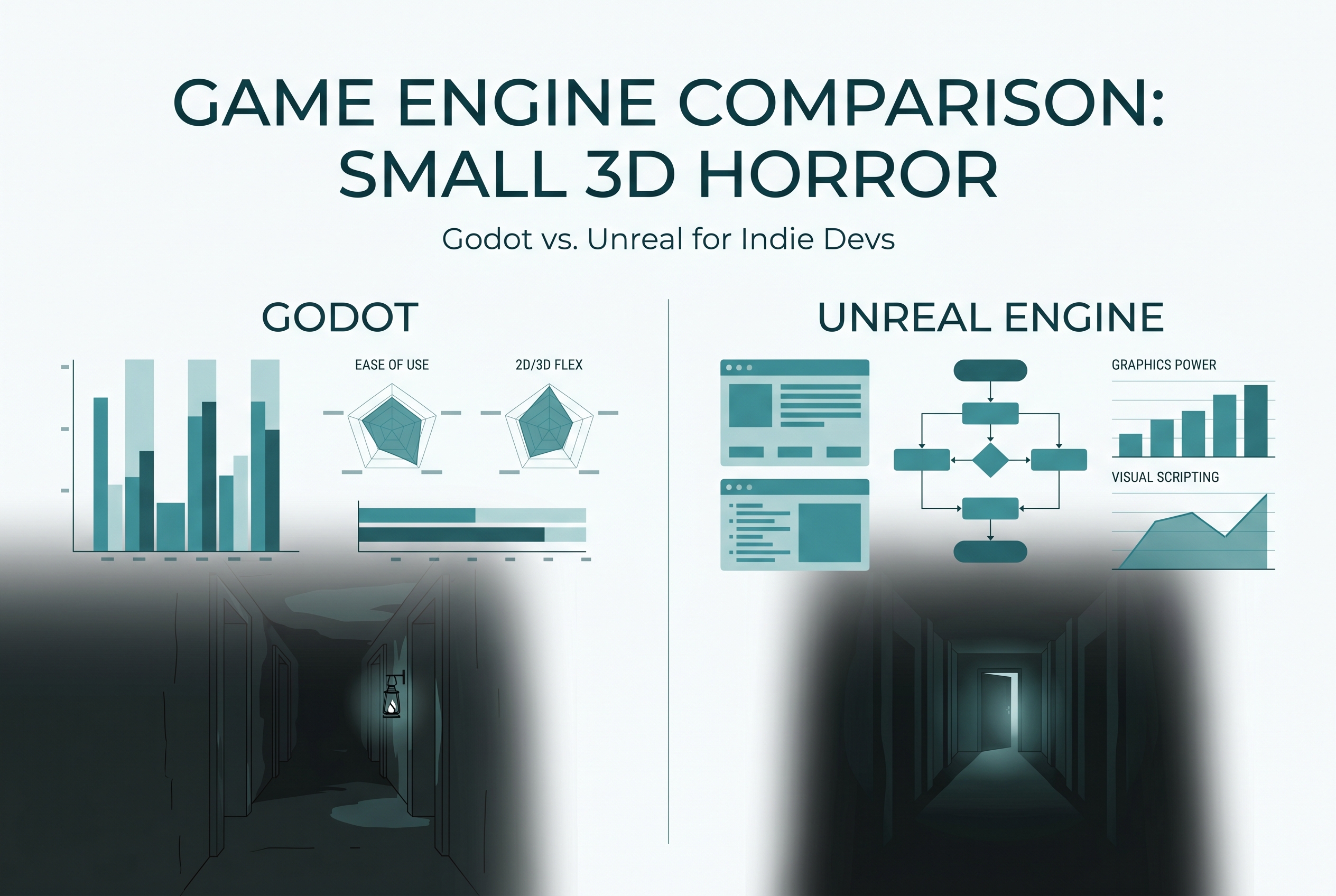 Unreal vs Godot for Small 3D Horror Games in 2026: Which Engine Buys More Fear Per Hour?